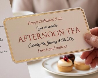 Personalised Christmas Gift for Mum | Experience Gift Reveal | Shopping Trip Gift | Pamper Gift | Luxury Invitation | Keepsake Letter