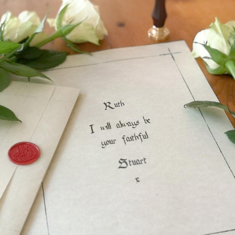 Traitors Style Anniversary Faithful Love Letter | Wax Seal | Parchment ...