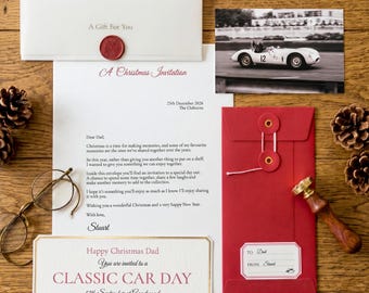 Christmas Gift Experience Invitation for Dad, Dad Experience Gift Reveal, Christmas Gift for Dad, Day Out Voucher, Personalised Letter