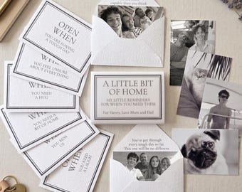 Personalised Open When Letters University Gift, Six Photo Envelopes, Leaving Home Keepsake, Student Gift, Emotional Gift for Son or Daughter