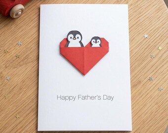 First Fathers Day Card | Personalised Dad Card | Daddy And Me Card | Origami Heart Card | Fathers Day Card From Baby