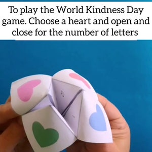 Printable Kindness Fortune Teller | Kindness Cootie Catcher | Spreading ...