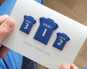 Personalised Football Card | Football Shirt Card | Football Dad Gift | Custom Football Birthday Card Handmade