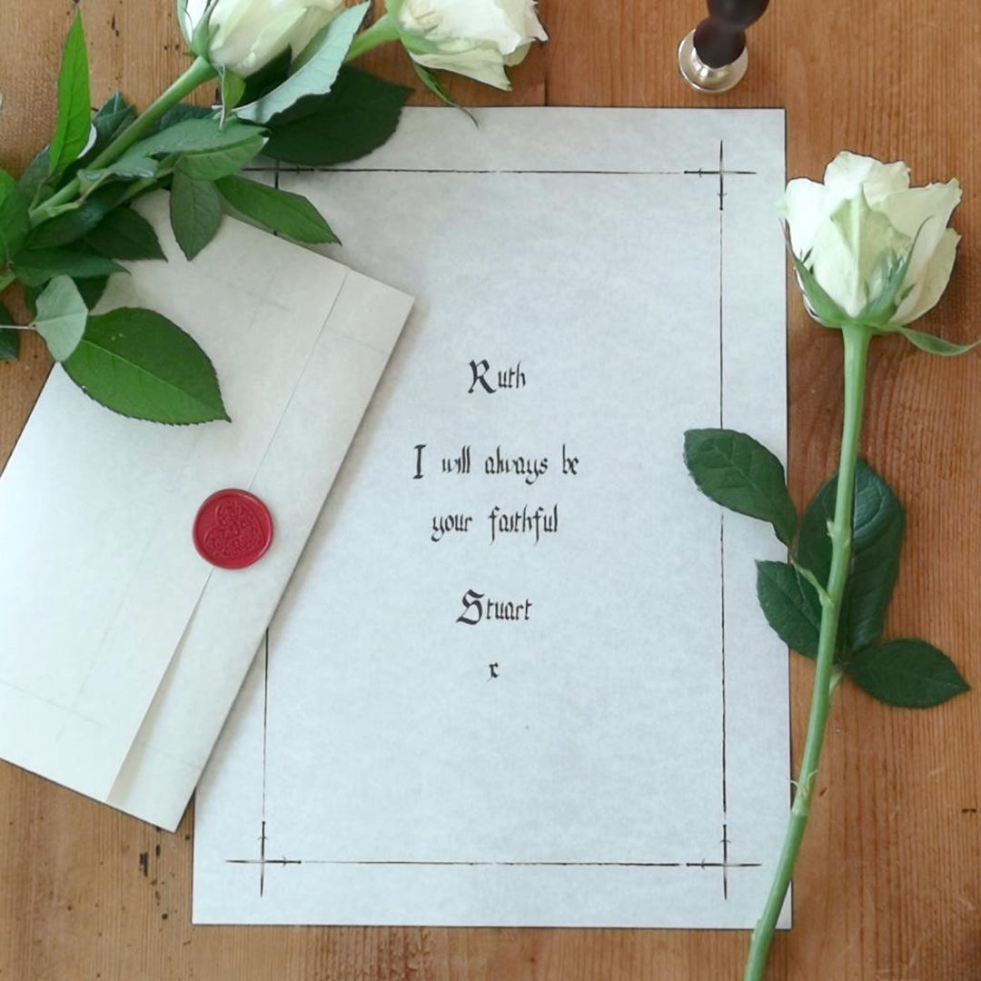Traitors Style Anniversary Faithful Love Letter | Wax Seal | Parchment ...