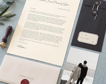 Reasons Why I Am Proud Of You Gift | Personalised Keepsake Letter | University | Graduation | 18th Birthday | Leaving Home | New Job Gift