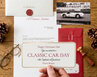 Christmas Gift for Dad | Personalised Experience Invitation | Dad Day Out Gift | Gift Reveal | Personalised Xmas Letter | Keepsake Voucher