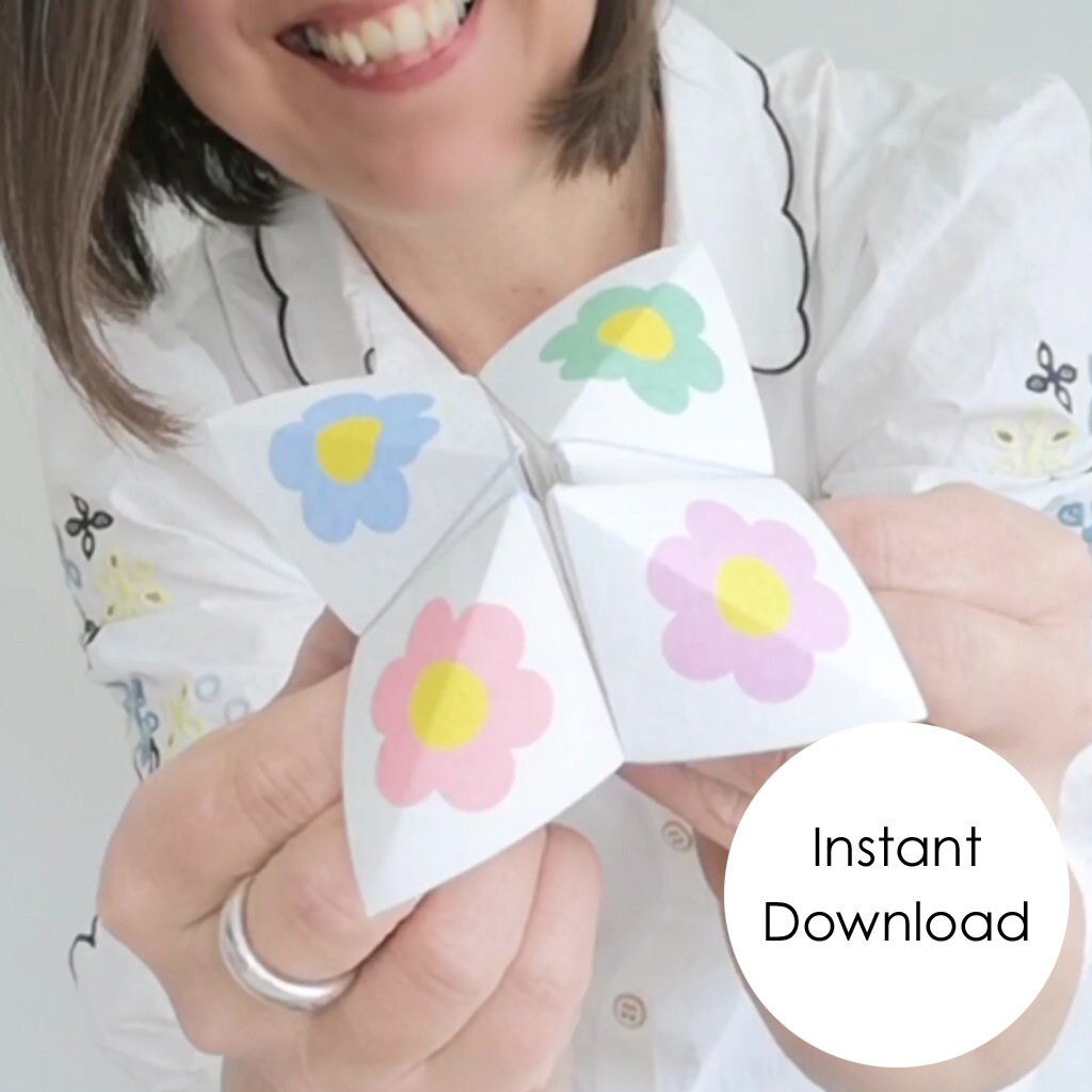 Printable Mother's Day Fortune Teller Kindness Cootie Catcher Instant ...