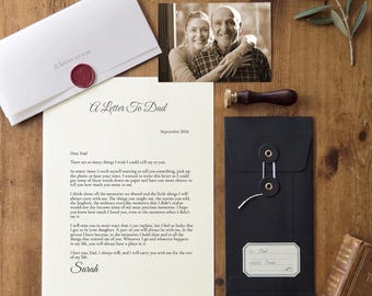 Personalised Letter to a Loved One Who Died Memorial Keepsake Gift Bereavement Grief Gift Remembrance Letter Funeral Keepsake