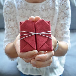 Personalised Origami Heart Photo Keepsake | 1st anniversary gift for husband | first anniversary gift | sentimental token for husband gift bild 1