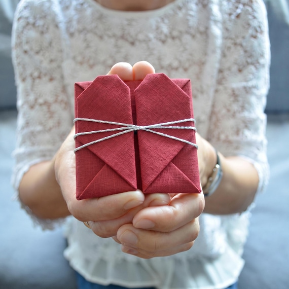 Personalised Origami Heart Photo Keepsake | 1st anniversary gift for husband | first anniversary gift | sentimental token for husband gift