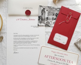 Christmas Gift for Mum | Personalised Experience Invitation | Spa Day Gift | Afternoon Tea Gift | Theatre Gift | Xmas Letter Keepsake Gift