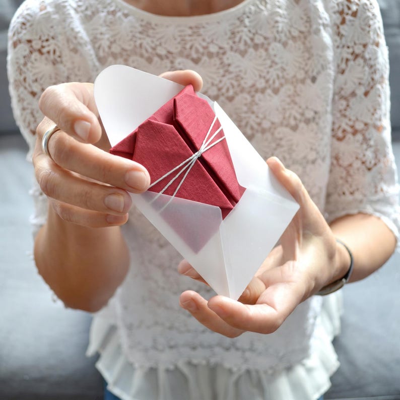 Personalised Origami Heart Photo Keepsake | 1st anniversary gift for husband | first anniversary gift | sentimental token for husband gift bild 5
