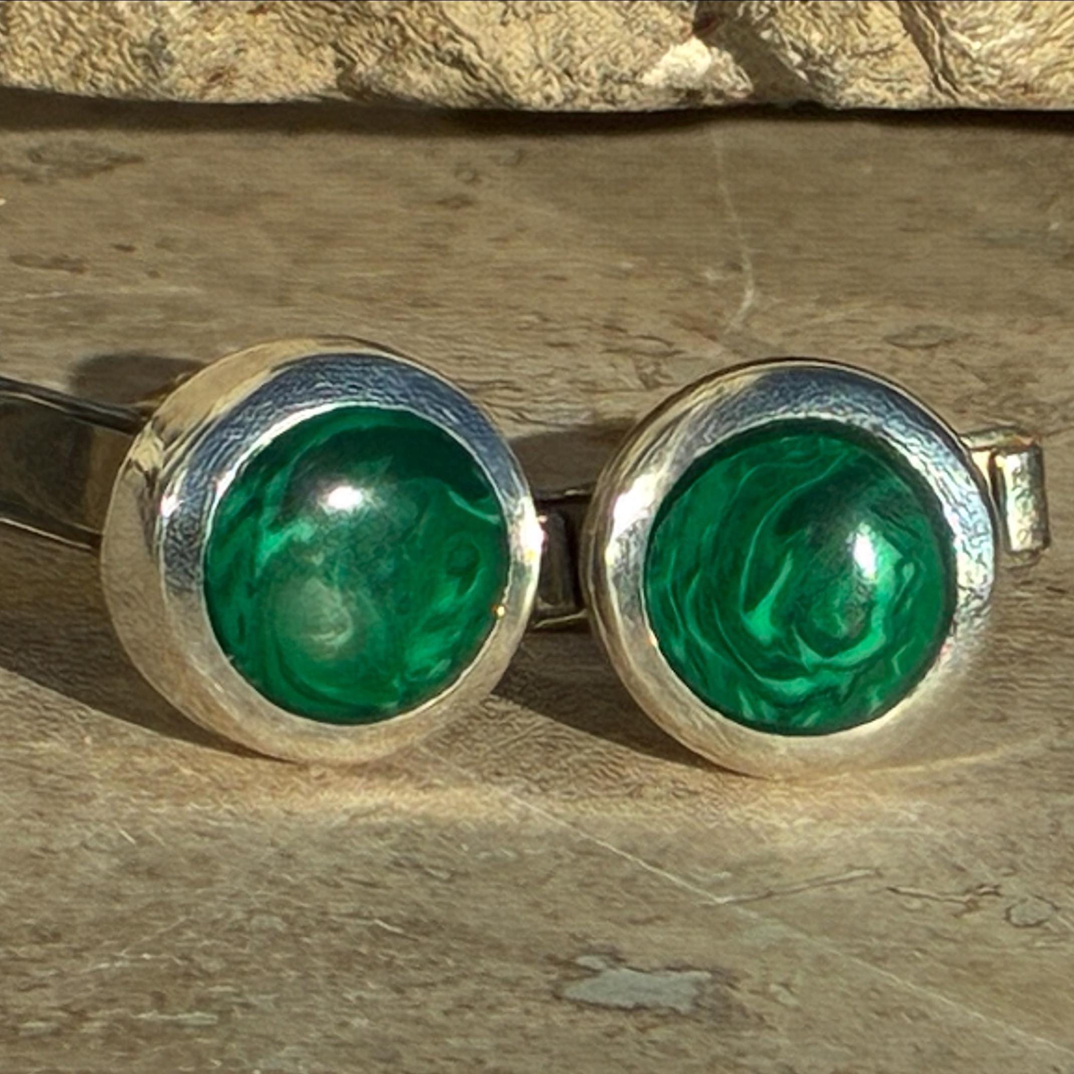 Boutons de manchette MEXICAINS en argent vintage pour hommes - France