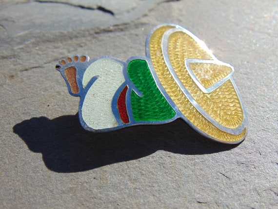 JF ~ Fuentes Mexico Sterling Silver and Enamel Ba… - image 3