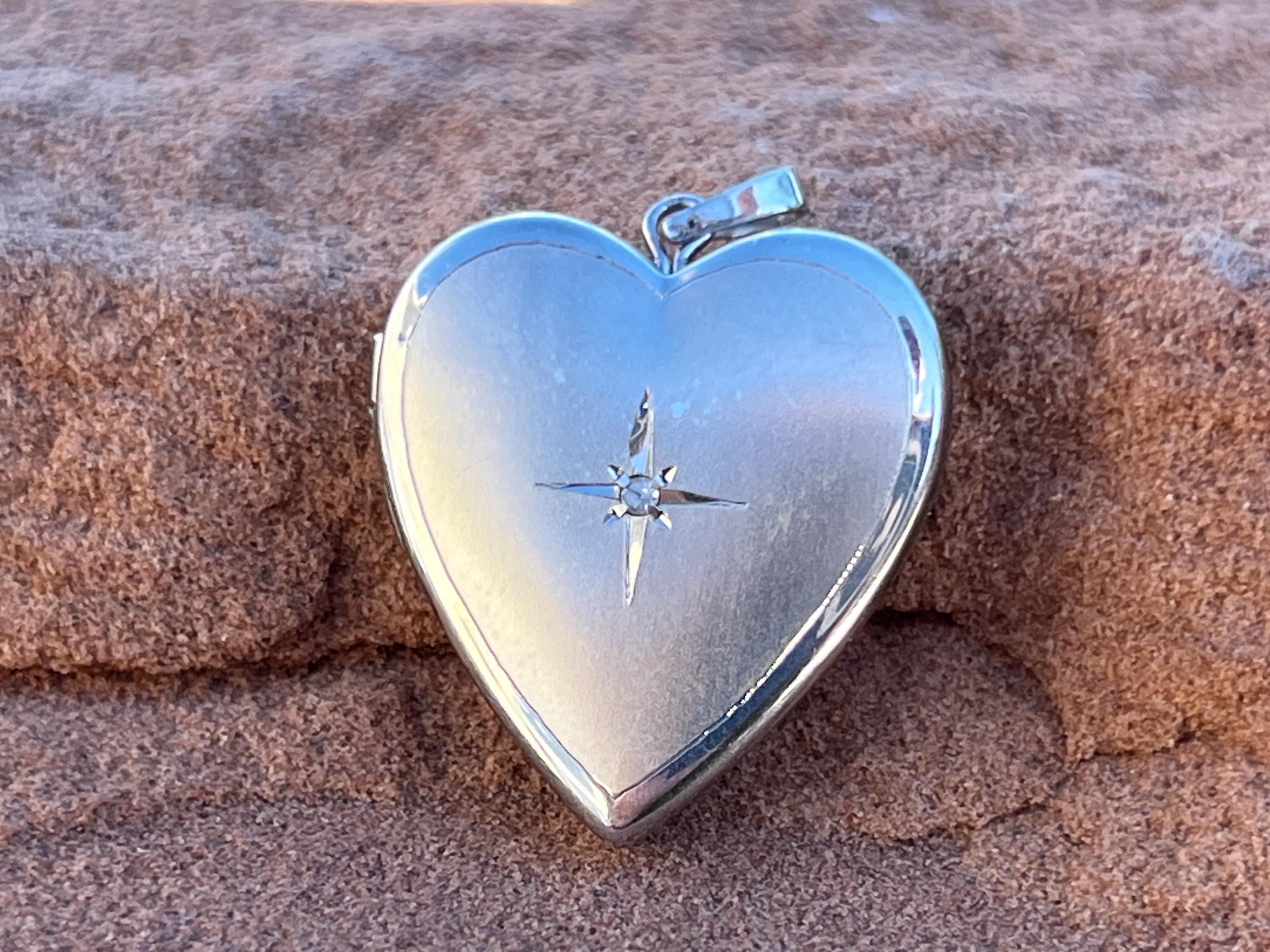 Heart With Diamond Chip - Etsy Heart With Diamond Chip - Etsy