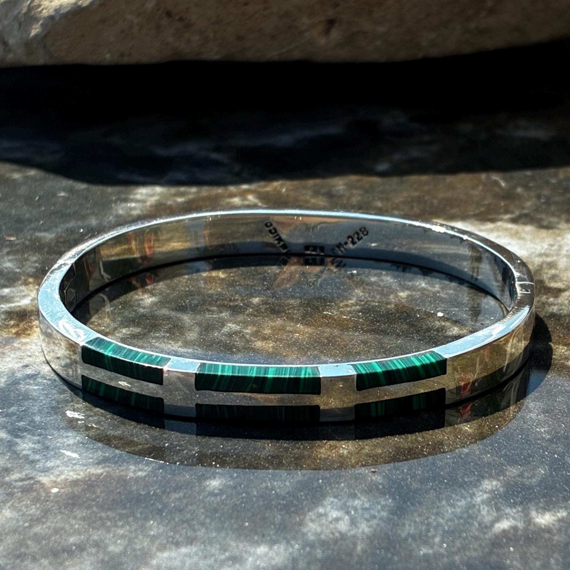 Vintage Mexican Hinged Bracelet - Etsy