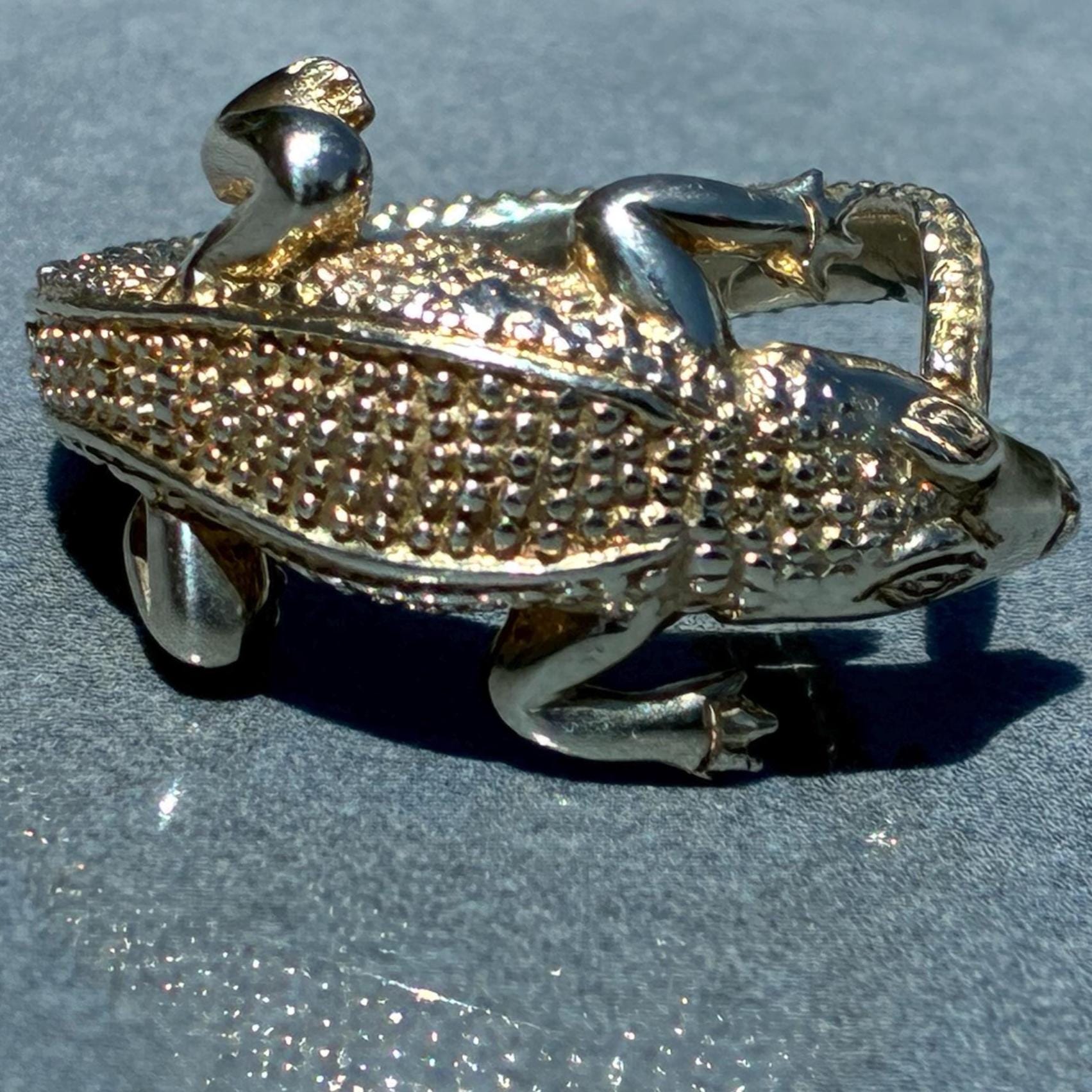 Sergio Bustamante ~ Vintage Mexico Sterling Silver Crocodile 