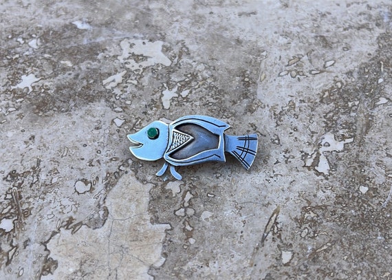 Graziella Laffi ~ Vintage Peruvian Fish Pin / Bro… - image 6