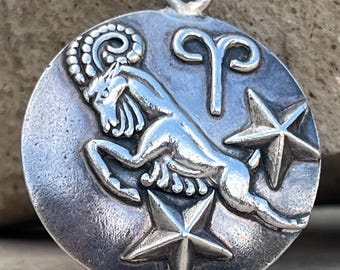 Margot De Taxco ~ Vintage Sterling Silver Zodiac Pendant Choker