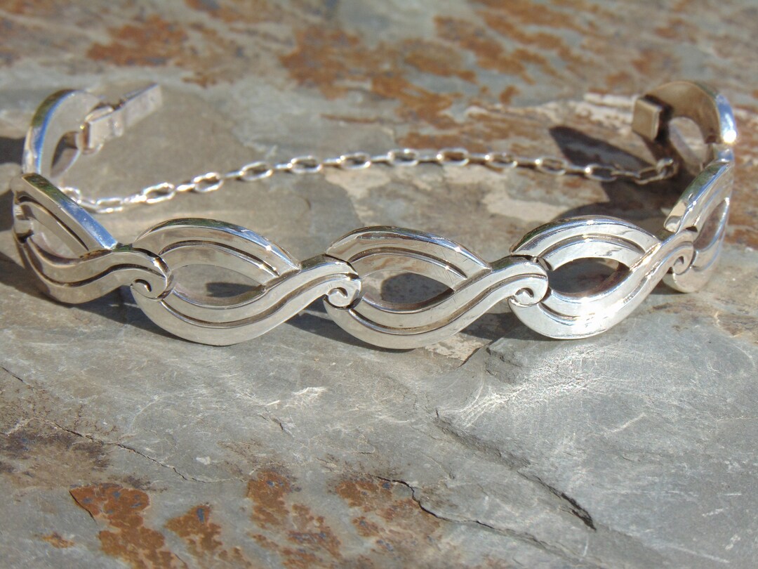 Vintage Taxco Sterling Silver Bracelet: Aztec Bird Glyph Links - Etsy