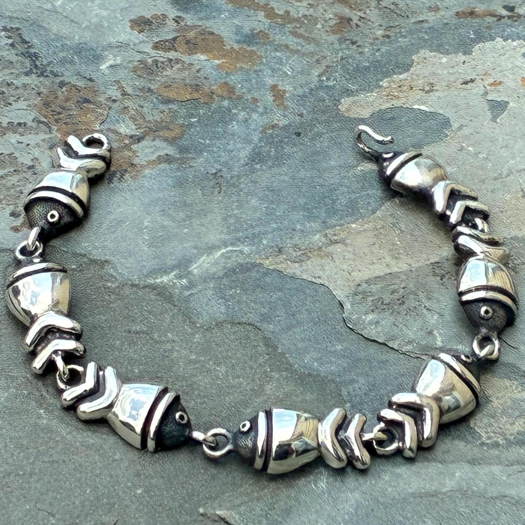 Vintage DNA Bracelet Silver 925 Made in Mexico | Pay ID Vintage Silver DNA Bracelet