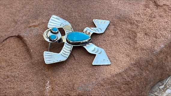 Frog Turquoise Vintage Southwest Sterling Silver Bracelet Cuff Frog Turquoise Vintage Southwest Sterling Silver Bracelet Cuff