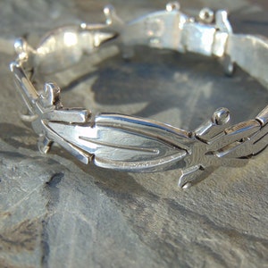 J N Jacobo Taxco Sterling Silver Pointed Link Bracelet image 2