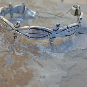 J N Jacobo Taxco Sterling Silver Pointed Link Bracelet image 6