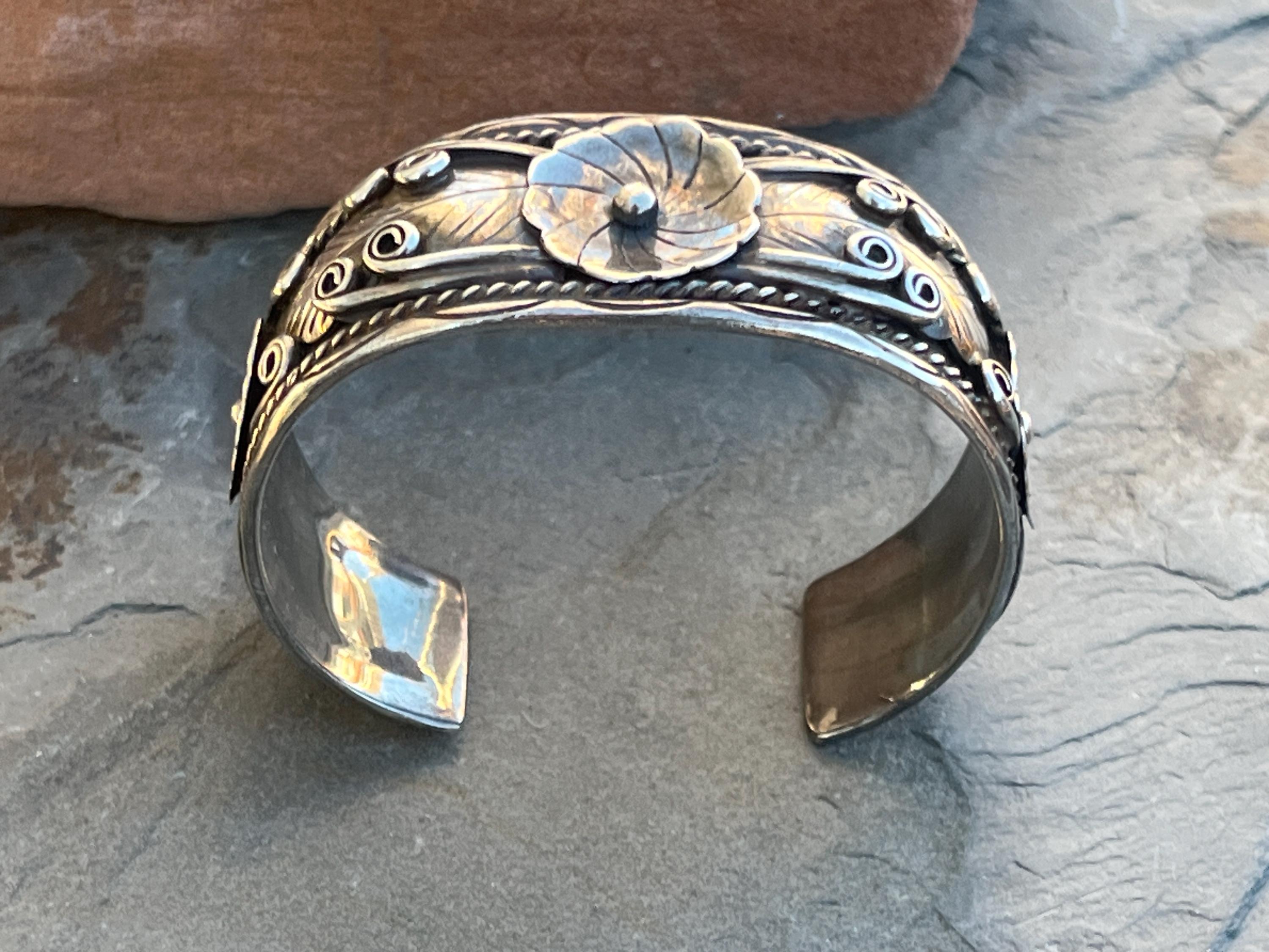 Fred James ~ Vintage Navajo Sterling Silver Flower Blossom