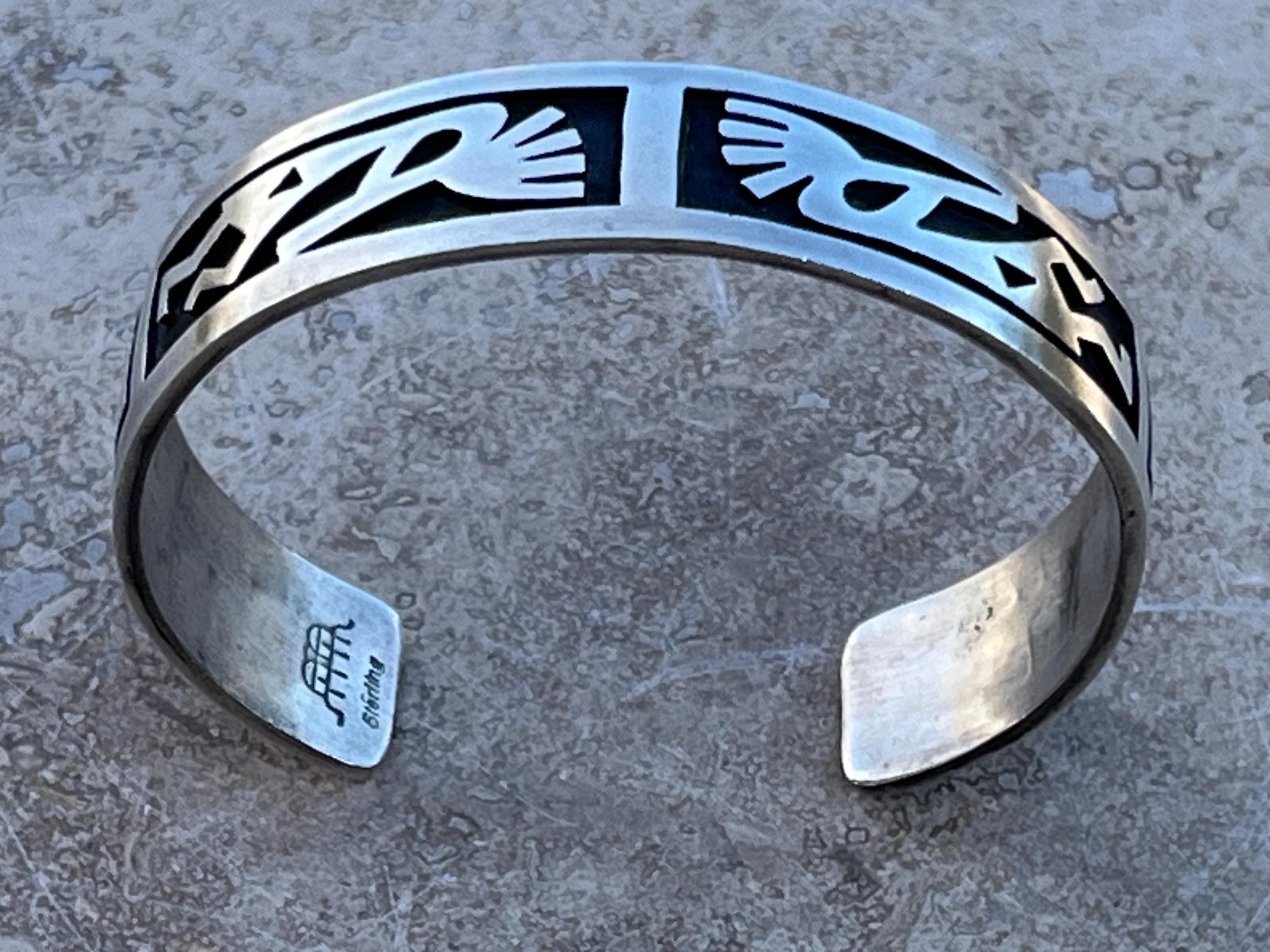 アクセサリー Vintage HopiSilver Manuel Hoyungwa Manuel Hoyungwa ~ Vintage Hopi Sterling Silver Kokopelli Overlay