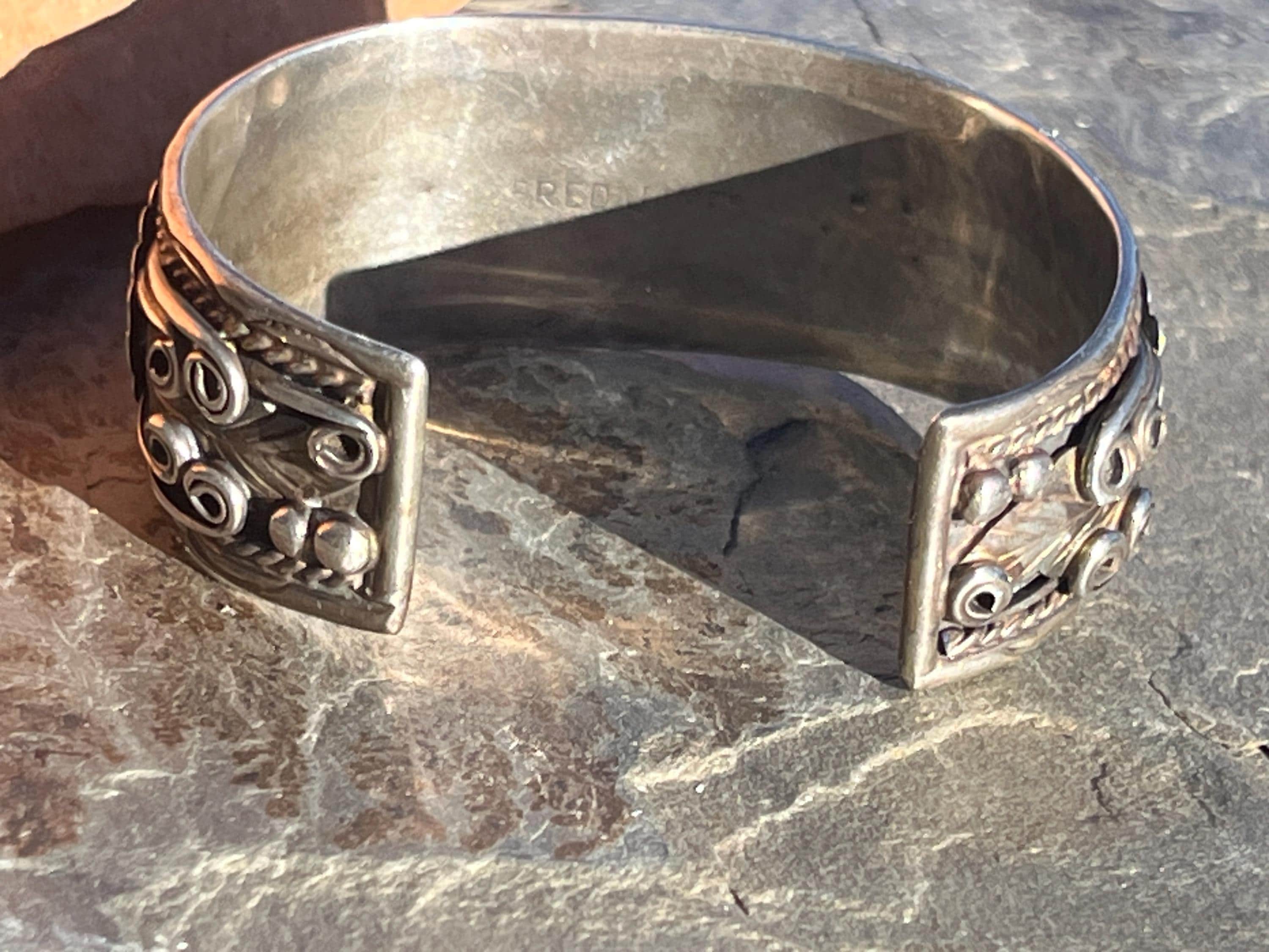 Fred James ~ Vintage Navajo Sterling Silver Flower Blossom