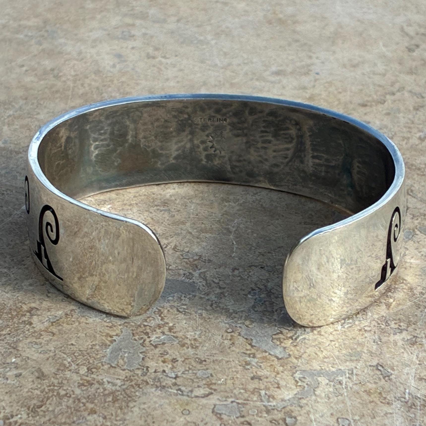 Gene Pooyouma Vintage Hopi Big Waves Vintage Sterling Silver