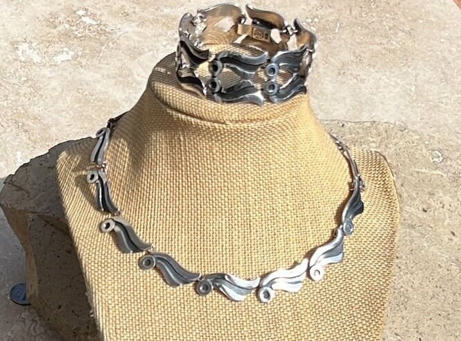 Pedro Castillo ~ Vintage Mexico Sterling Silver Wide Link Bracelet