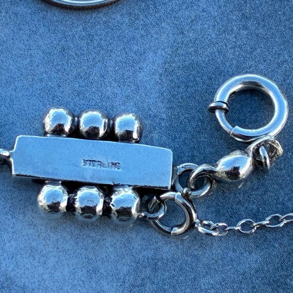 Vintage Modern Sterling Rectangular Link Bracelet… - image 7