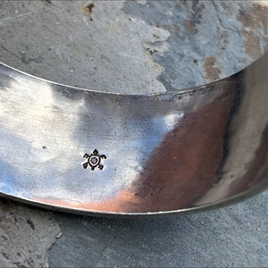 Mitchell Sockyma Vintage Hopi Sterling Silver Overlay Bear Paw Cuff Bracelet image 9