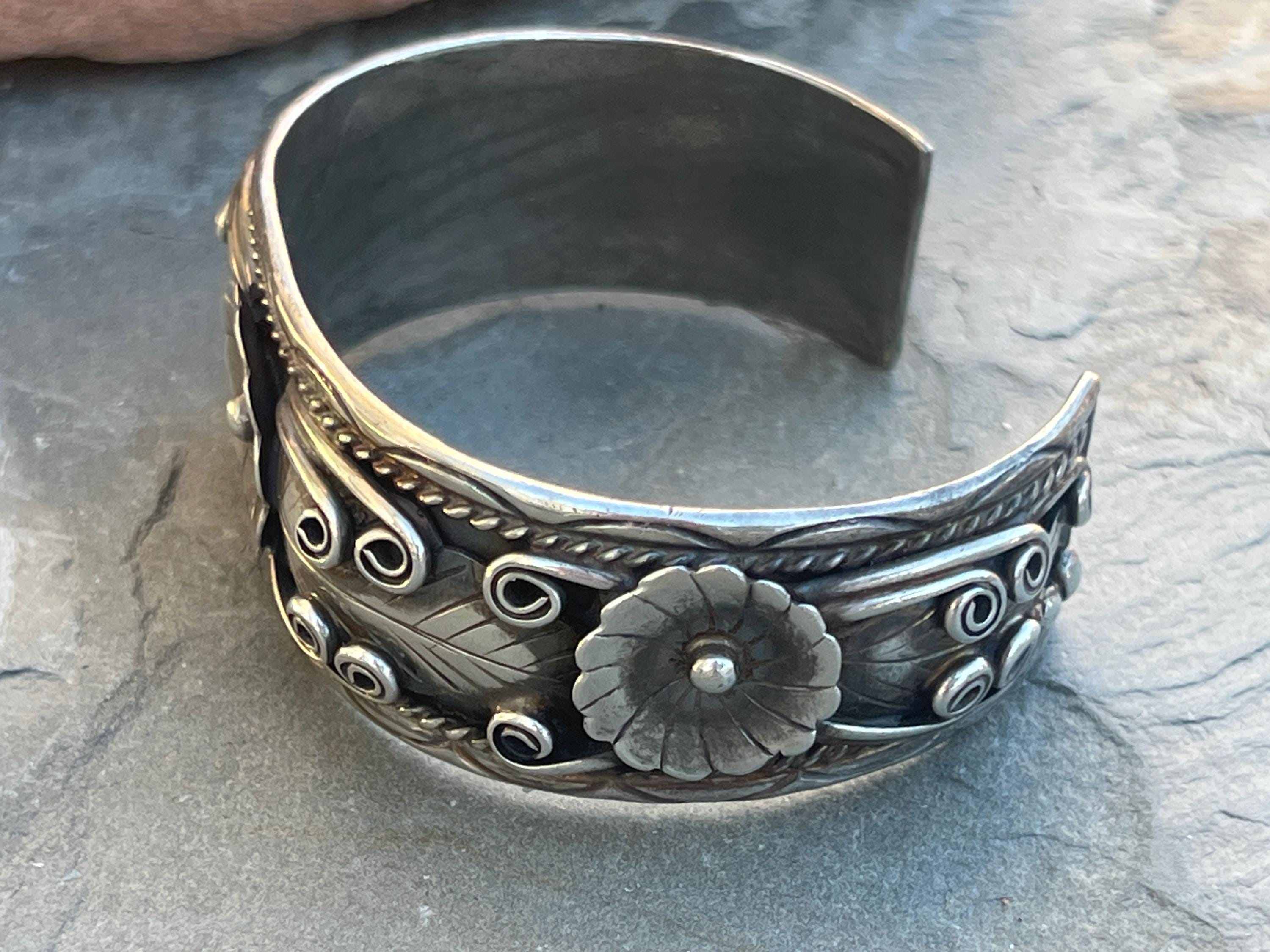 Fred James ~ Vintage Navajo Sterling Silver Flower Blossom