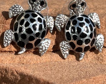 ヴィンテージ メキシコ 980 スターリングシルバーとブラックエナメルの