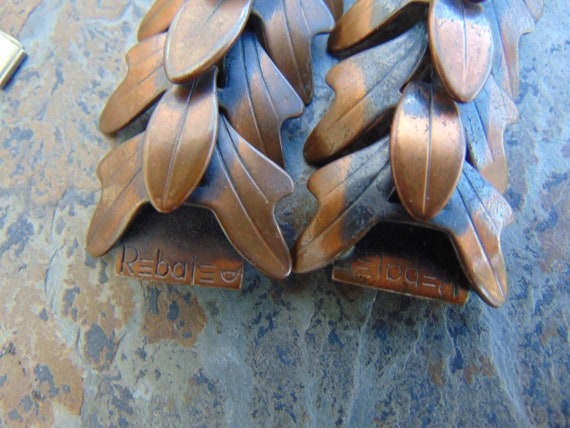 Rebajes ~ Vintage Copper Flora Link Choker Neckla… - image 8
