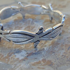 J N Jacobo Taxco Sterling Silver Pointed Link Bracelet image 3