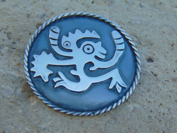 Sterling Silver Pre Columbian Aztec Figure Ozomatli - Monkey