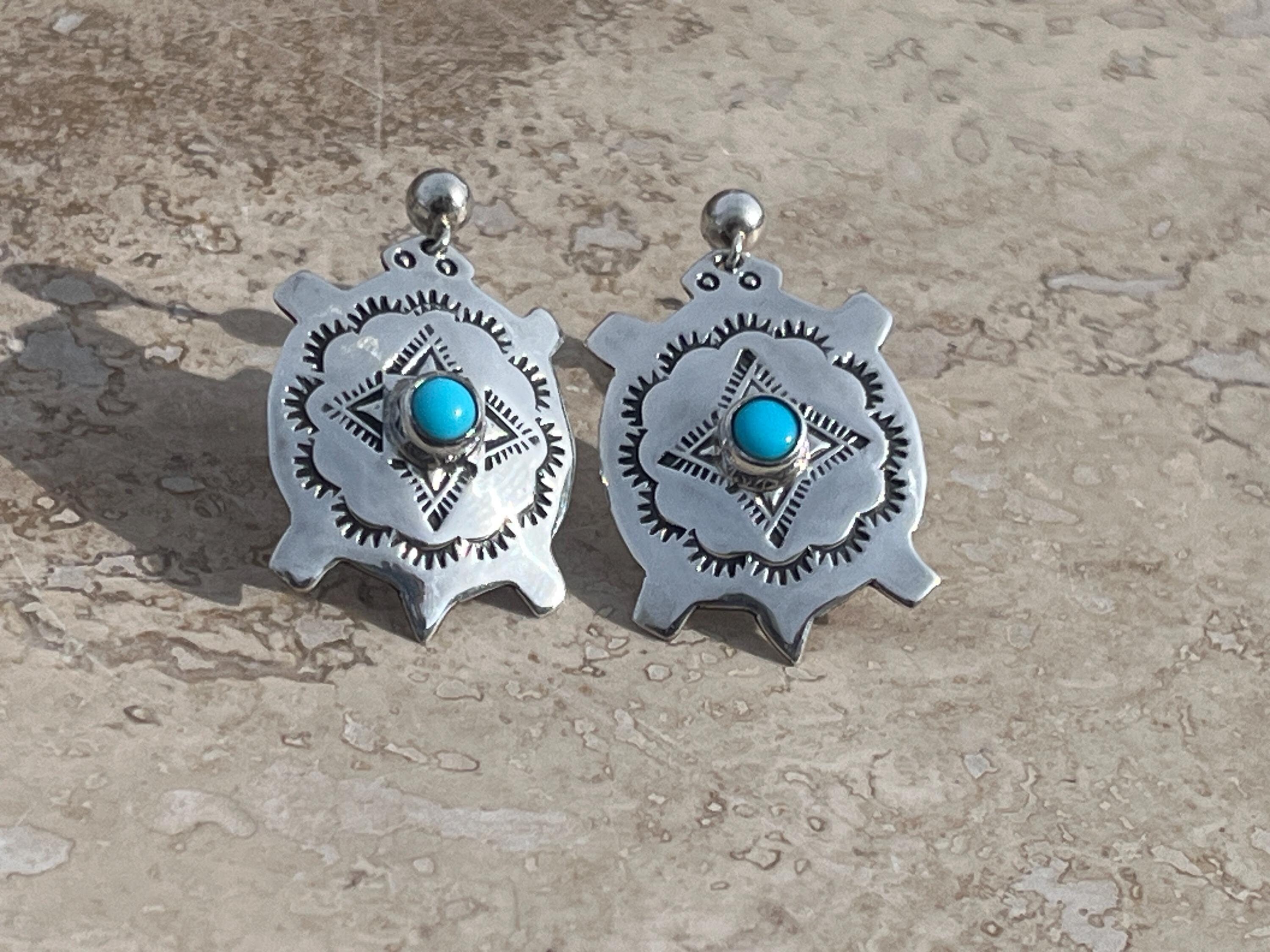 Andy Cadman ~ Vintage Sterling Silver Turtle Earrings With
