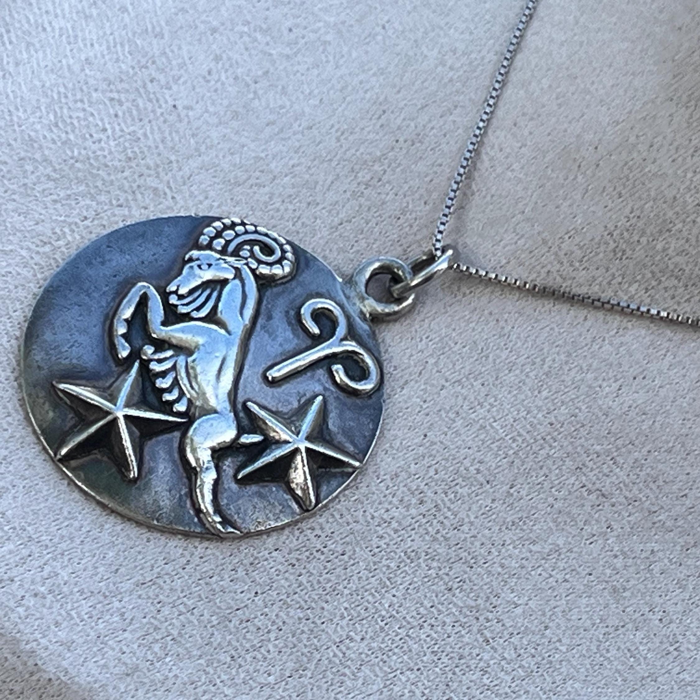 Margot De Taxco ~ Vintage Sterling Silver Zodiac Pendant Choker