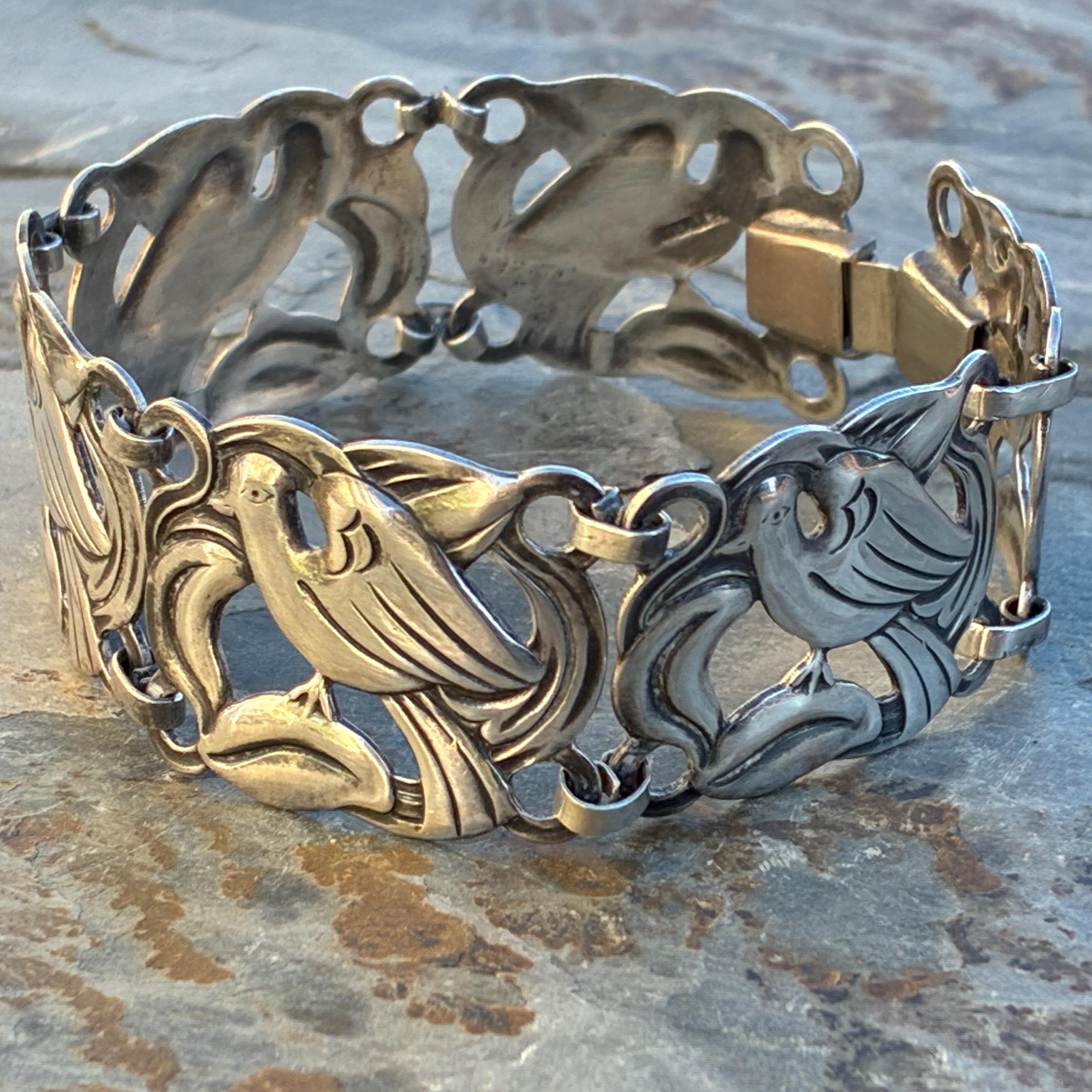 Vintage MEXICO SILVER 925 リボン＆ハートピアス