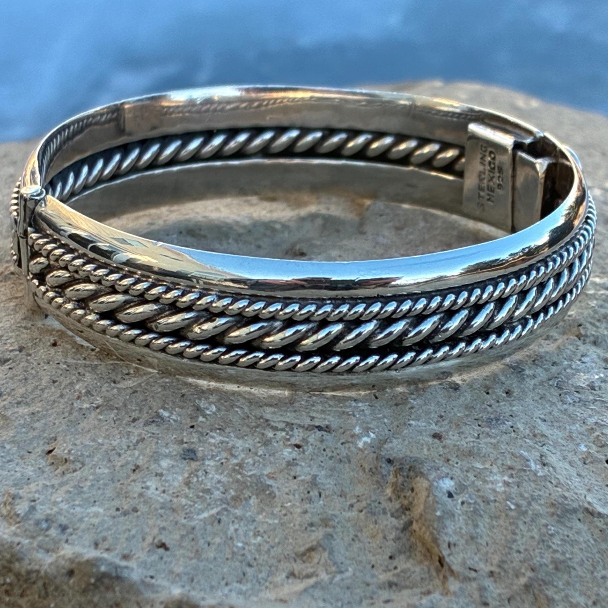 STERLING ネイティブアメリカン シルバー925ツイストカフブレスレット
