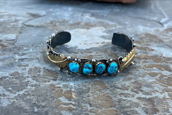 One Of The Finest Ever Yazzie Vintage Navajo Turquoise Shadow Native American Jewelry Silver Bracelet One Of The Finest Ever Yazzie Vintage Navajo Turquoise Shadow Native American Jewelry Silver Bracelet