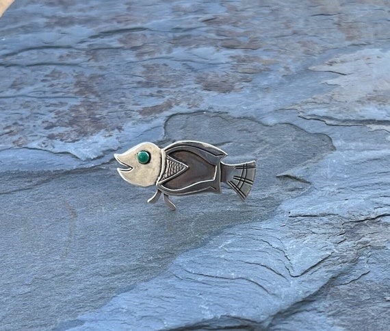 Graziella Laffi ~ Vintage Peruvian Fish Pin / Bro… - image 1