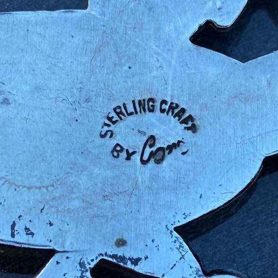 Coro Midcentury Sterling Rectangular Pheasant Bro… - image 12