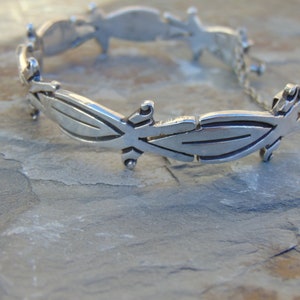 J N Jacobo Taxco Sterling Silver Pointed Link Bracelet image 5