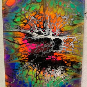 FluidArt, Original Acrylic Painting, Abstract Painting, Fluid Art Painting, AcrylicPour, BlacklightArt, WallDecor, PsychedelicArt
