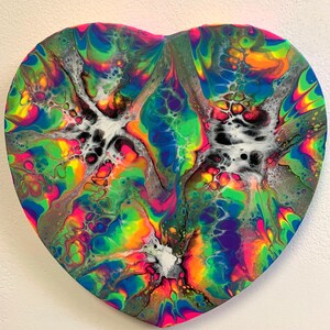 FluidArt, Original Acrylic Painting, Abstract Painting, Fluid Art Painting, AcrylicPour, BlacklightArt, WallDecor, PsychedelicArt